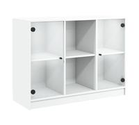 Aparador - mueble de almacenamiento madera de ingeniería blanco 102x37x75,5 cm es4355