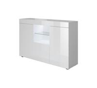 Aparador salón comedor blanco 135x34x72 3 puertas led sefora muebles bonitos