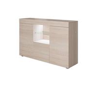Aparador salón comedor sonoma 135x34x72 3 puertas led sefora muebles bonitos