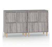 Aparadores 2 uds madera contrachapada gris Sonoma 60x35x70 cm