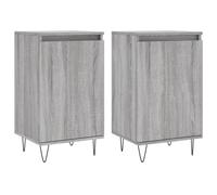 Aparadores 2 uds madera de ingeniería gris Sonoma 40x35x70 cm