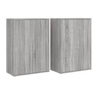 Aparadores 2 uds madera de ingeniería gris Sonoma 60x31x84 cm
