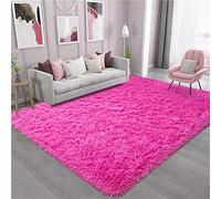 Apartamento Grande Moderna Alfombras de Area Alfombras Suaves de la Sala de Estar, Alfombras Salon Alfombra Rectángulo Shaggy para Salón Habitación de los Niños Dormitorio (120 x 160 cm,Rosa)