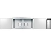 APELL Sinphonia PD862IKITW Fregadero 90CM 2 Bañeras 36 X 40 Satinado Empotrable