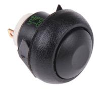APEM IBR3SAD200 Interruptor Pulsador, Negro, Para Encaje