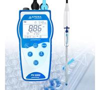 Apera Instruments Premium Series PH8500-MS Kit de medidor de pH portátil para muestras pequeñas y tubos de ensayo, azul (AI5554)