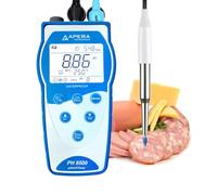 Apera Instruments Premium Series PH8500-SS Kit de medidor de pH portátil para queso, masa, productos de carne y frutas, azul (AI5557)