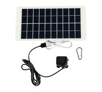APGLSXY Bomba solar para estanque con panel de 24,8 x 12,2 cm, cuerpo de bomba compacto y base de ventosa para fuente de jardín y uso de circulación de agua pequeña