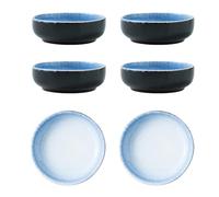 APGLSXY Juego de 6 elegantes platos de inspiración japonesa de cerámica resistentes al frente, perfectos para comidas familiares, estéticos modernos y pequeños platos de inmersión