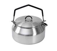 APGLSXY Tetera de acero inoxidable de 1 litro con mango plegable para exteriores, botella de agua para senderismo, cocina, vajilla con base conductora del calor