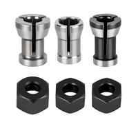 APIELE Juego de alicates para fresadoras Einhell, Katsu, Bosch y Dewalt, de acero, con solución de almacenamiento, 500 g (juego de 6 pinzas para fresadora)