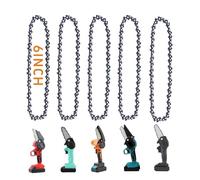 APKOL 5 Pezzi 1/4", 37 Maglie Guida Catene per Motosega da 6 pollici