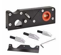 Aplanadora de chaflán para carpintería, herramienta de aplanamiento de esquina, cepilladoras de esquina para madera, cepilladora de biselado manual para recorte de bordes de madera (w/4cutters)
