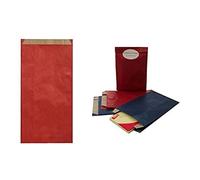 APLI 101651 250 - Sobres de bolsa de regalo, 11cm x 5cm x 21cm, 250 Unidades, Kraft Rojo