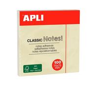 Apli Classic Block de notas amarillas (75 x 75mm ) - 100 hojas