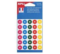 Apli 11335 - Bolsa de 150 anillas de colores surtidos Ø 15 mm