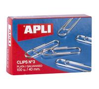 APLI Clips galvanizados nº3 – 40 mm – 100 u.