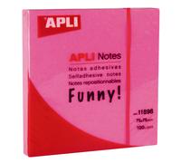 Apli 11898 - notas adhesivas funny 75 x 75 mm bloc de 100 hojas color