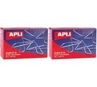 APLI 11914 - Clips mariposa galvanizados nº 10 40 mm, 50 clips (Paquete de 2)