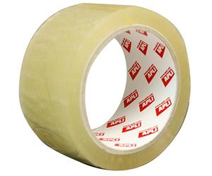 APLI 11942 - Pack de 6 rollos de precinto sin ruido, 48 mm x 66 m, 28 µm, color transparente