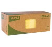 Apli 11987 bloc notas reposicionables recicladas, 100 hojas