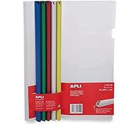 APLI 13112-Encuadernadores deslizantes con funda colores surtidos 5 u.