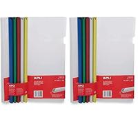 APLI 13112-Encuadernadores deslizantes con funda colores surtidos 5 u. (Paquete de 2)