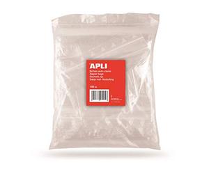 APLI 13133 - Bolsa de autocierre, paquete de 100 unidades, 250 x 350 mm
