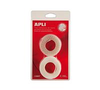 APLI 13657 - Cinta Adhesiva, Blanco, 2 cm x 1 m