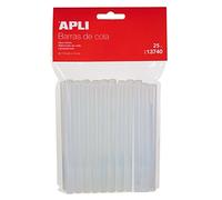 APLI Barras de cola termofusible 13740 Ø7,5 mm x 10 cm Pack 25 – No gotea