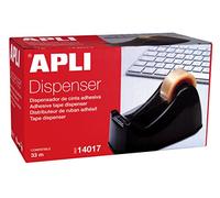 APLI Porta cinta Office 14017 – para rollos 33 m – Negro