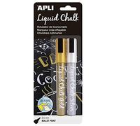 APLI 14847 - Liquid Chalk punta redonda oro/plata