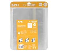 APLI 16911 - Forro de Libros con Solapa Ajustable PP. 28,5 x 53 cm, 75 µ
