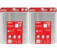 APLI 16913 - Forro de libros con solapa ajustable de polipropileno. Medida 29 x 53 cm, 75 µ. Pack de 5 u. (Paquete de 2)