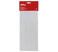 APLI Recambio barras de cola termofusible 17003 – Ø 7,5 mm x 20 cm – 25 barras – Transparente