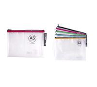 APLI 17384 - Bolsa Zipper Bag A5, 1 unidad, colores surtidos + 17385 - Bolsa Zipper Bag A4
