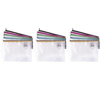 APLI 17385 - Bolsa Zipper Bag A4 (Paquete de 3)