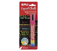 APLI 17623 -Rotuladores de Tiza Borrable, 5,5 mm, Liquid Chalk Punta Redonda, Rosa (Fuchsia)