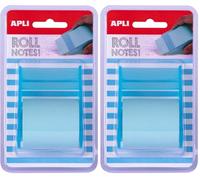 APLI 18193-Rollo dispensador de nota adhesiva 50 mm x 8 m color azul pastel (Paquete de 2)