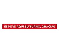 APLI 18596 - Cinta de señalización adhesiva con texto " espere su turno", tamaño 100 x 10 cm