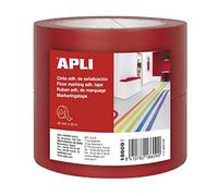 APLI 18609 - Pack 2 cintas adhesivas de señalización PVC rojo 40 mm x 33 m 160 μm
