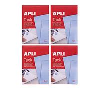 APLI 18996 - Pack de 4 sobres de APLI tack masilla azul reutilizable de adhesivo removible - 57 g (228 g)