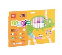 APLI 20625 - Rotuladores Magic, 18 Rotuladores Mágicos de Doble Punta
