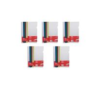 APLI 20887 - Pack de 25 Encuadernadores Deslizantes A4 con Funda Transparente y Colores Surtidos