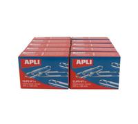 APLI 20890-800 Clips Galvanizados Plateados Nº4 de 50 mm - Pack de 10 Cajas