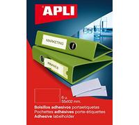 Apli bolsillos adhesivos portaetiquetas 55x102mm bolsa de 6 transparen