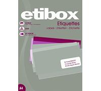Apli - Caja 100 F A4 2100 etiquetas Cop/Las/Jet esquinas redondeadas 63,5 x 38,1 mm blanco