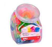 Apli cinta adhesiva transparente 19mm x 20m colores surtidos fluoresce
