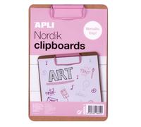 Apli Clipboard madera A5 clip rosa - Nordik Collection