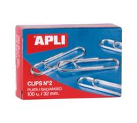 APLI Clips galvanizados nº 2 – 32 mm – 100 unidades